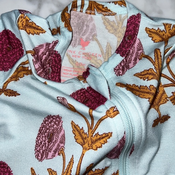 NWT PINK CHICKEN BAMBOO PINK DANDELION ROMPER - Picture 10 of 11